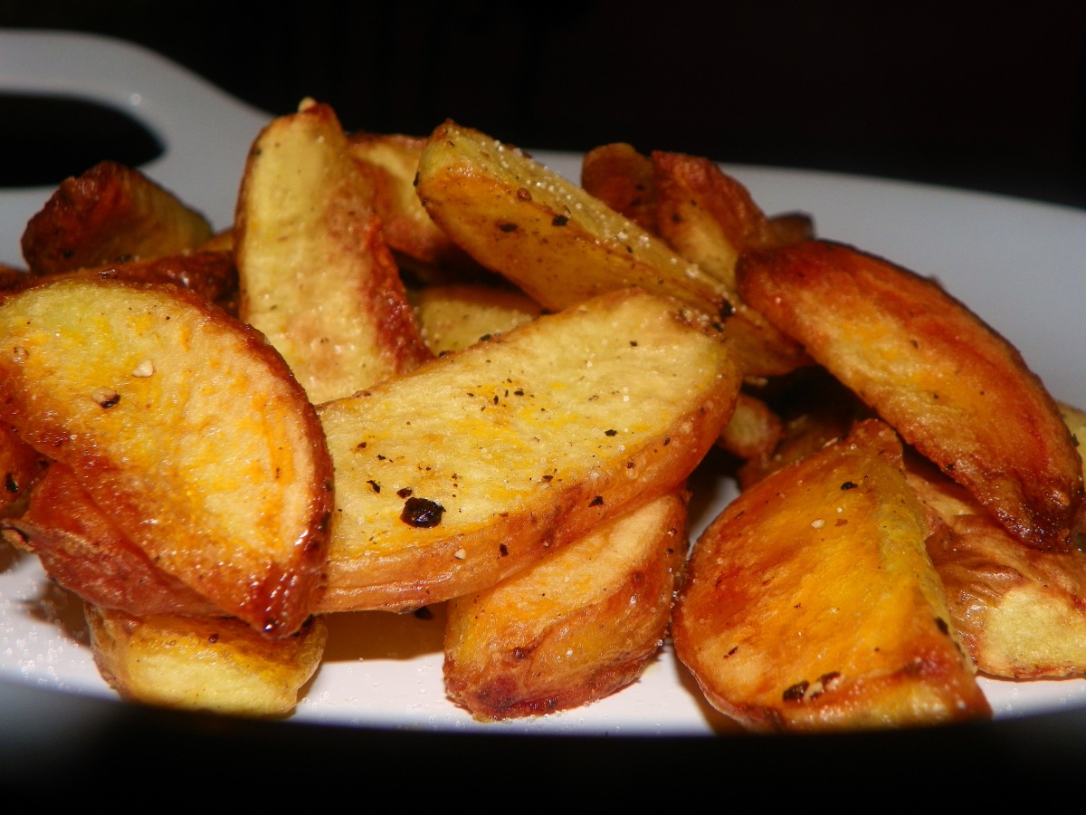 Oven Baked Chips / Potato Wedges Recipe